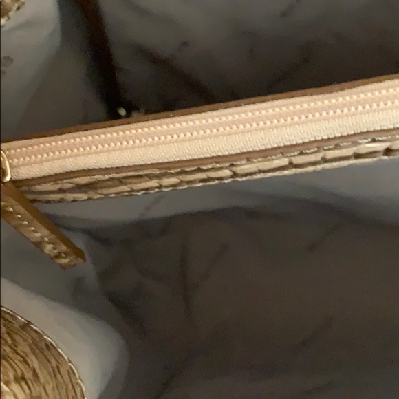 BRAHMIN NWT GOLD CREAM LEATHER BACKPACK - Picture 11 of 14